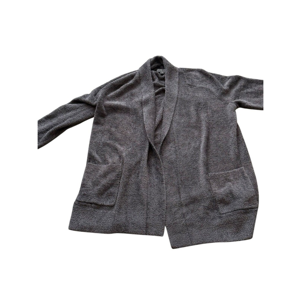 Women's M Barefoot Dreams Cozychic Lite Brown Open Cardigan Pockets Sooo Soft‎